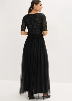 Sale Vestido de noche de tul delicado con bordado de lentejuelas Mujer Vestidos|Tallas Pequeñas