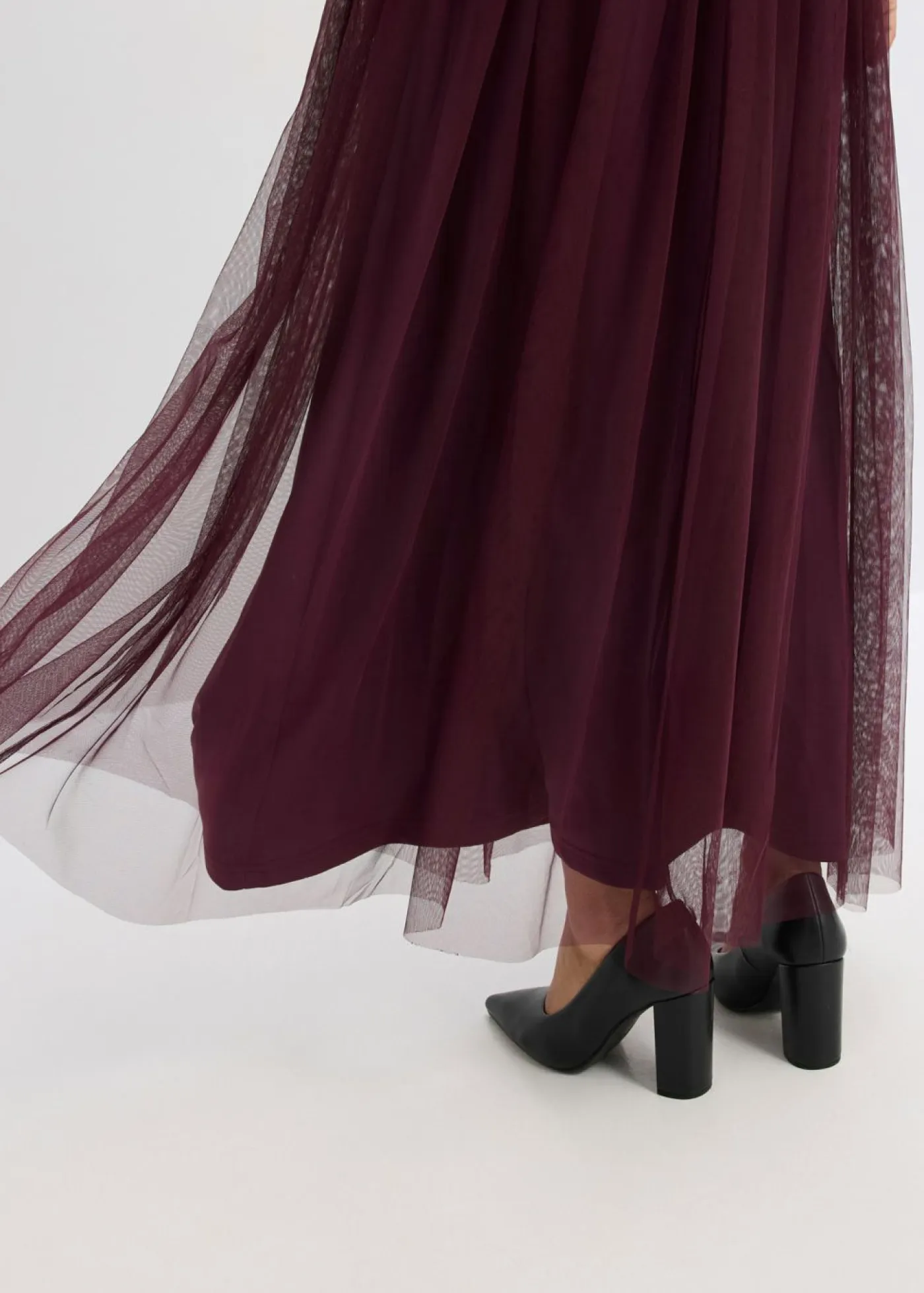 Vestido de noche de tul delicado con bordado de lentejuelas Mujer Vestidos|Tallas Pequeñas