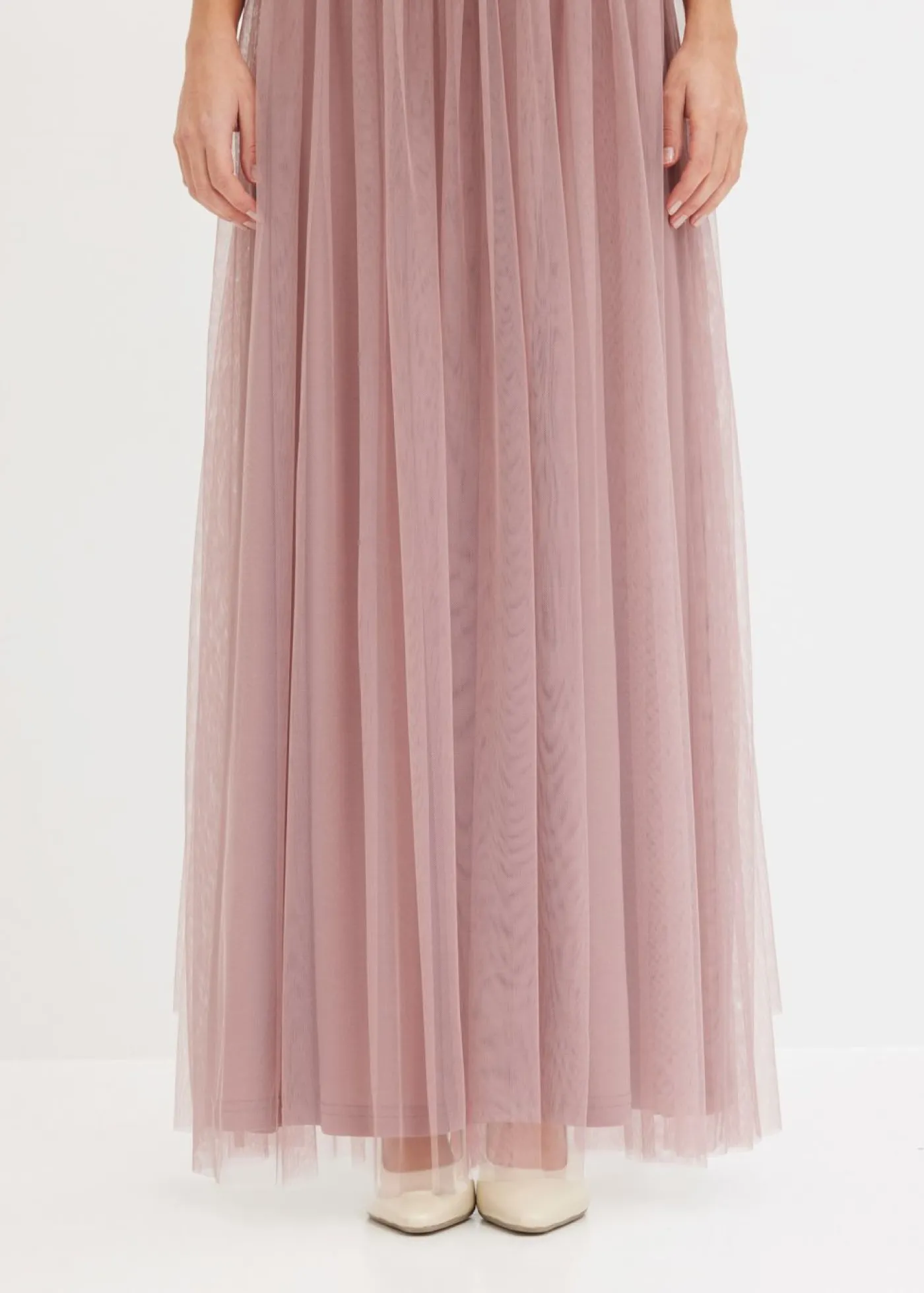 Outlet Vestido de noche de tul delicado con bordado de lentejuelas Mujer Vestidos|Tallas Pequeñas