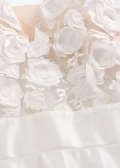Discount Vestido de novia de satén brillante con aplicaciones de flores Mujer Vestidos