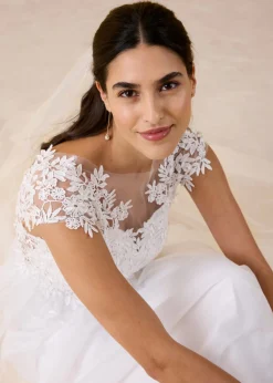 Vestido de novia de tul con encaje Mujer Vestidos