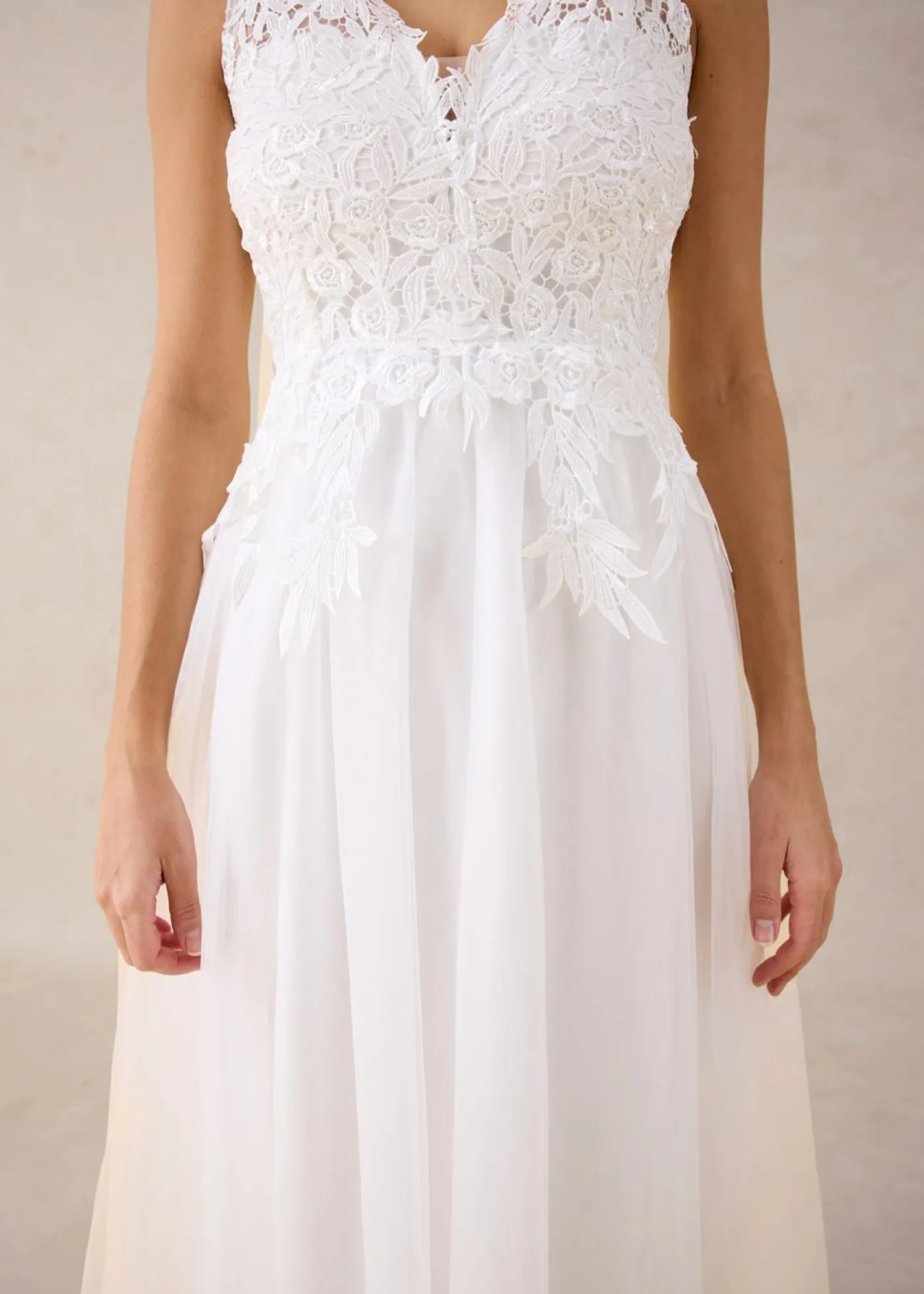 Clearance Vestido de novia de tul y encaje Mujer Vestidos|Tallas Pequeñas