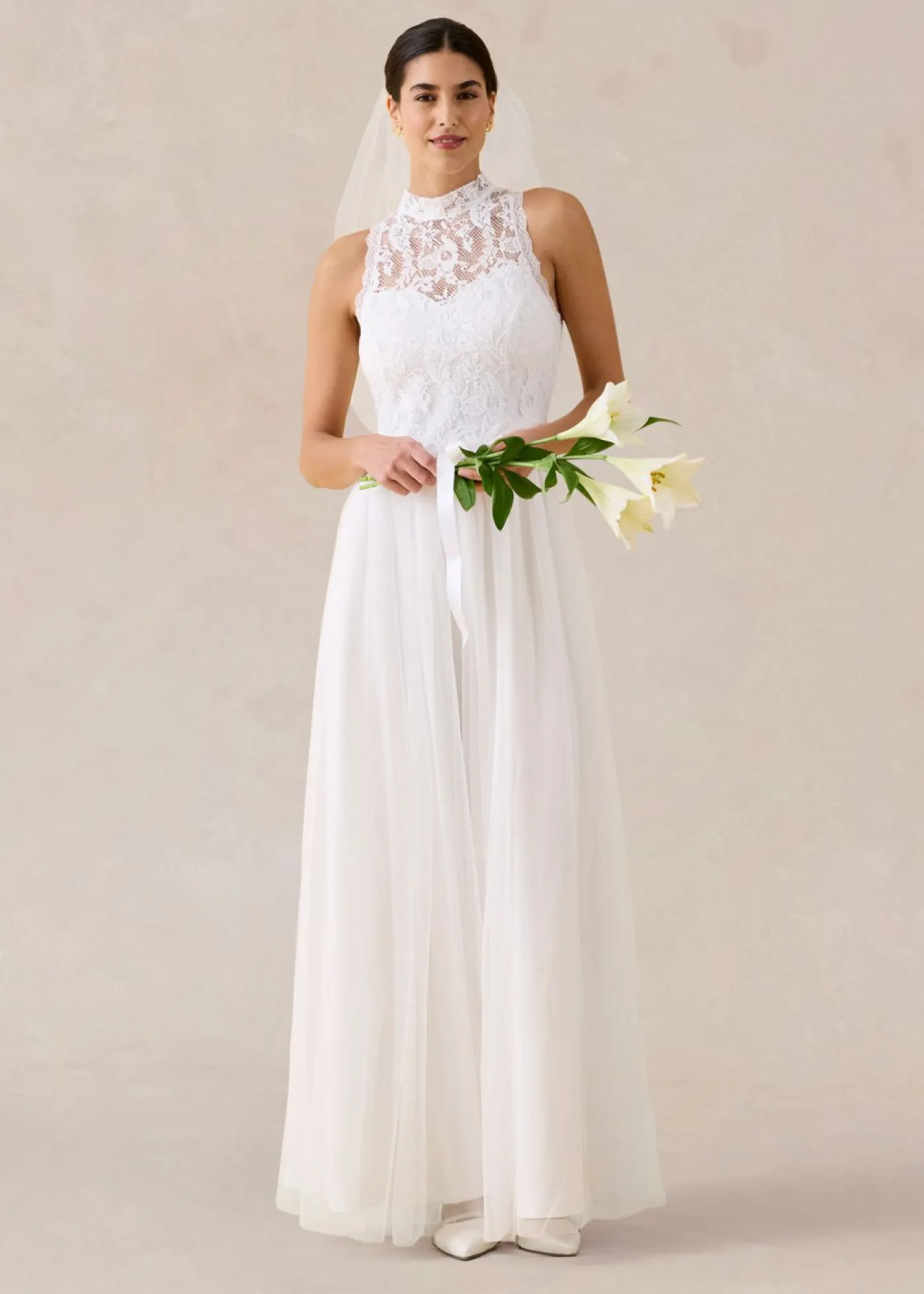Hot Vestido de novia de tul y encaje Mujer Vestidos