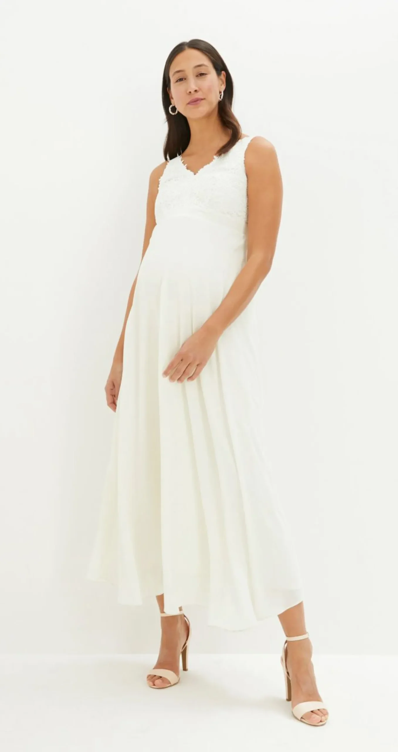 Outlet Vestido de novia premamá con encaje Mujer Premamá