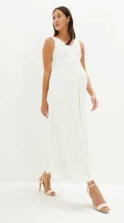 Outlet Vestido de novia premamá con encaje Mujer Premamá