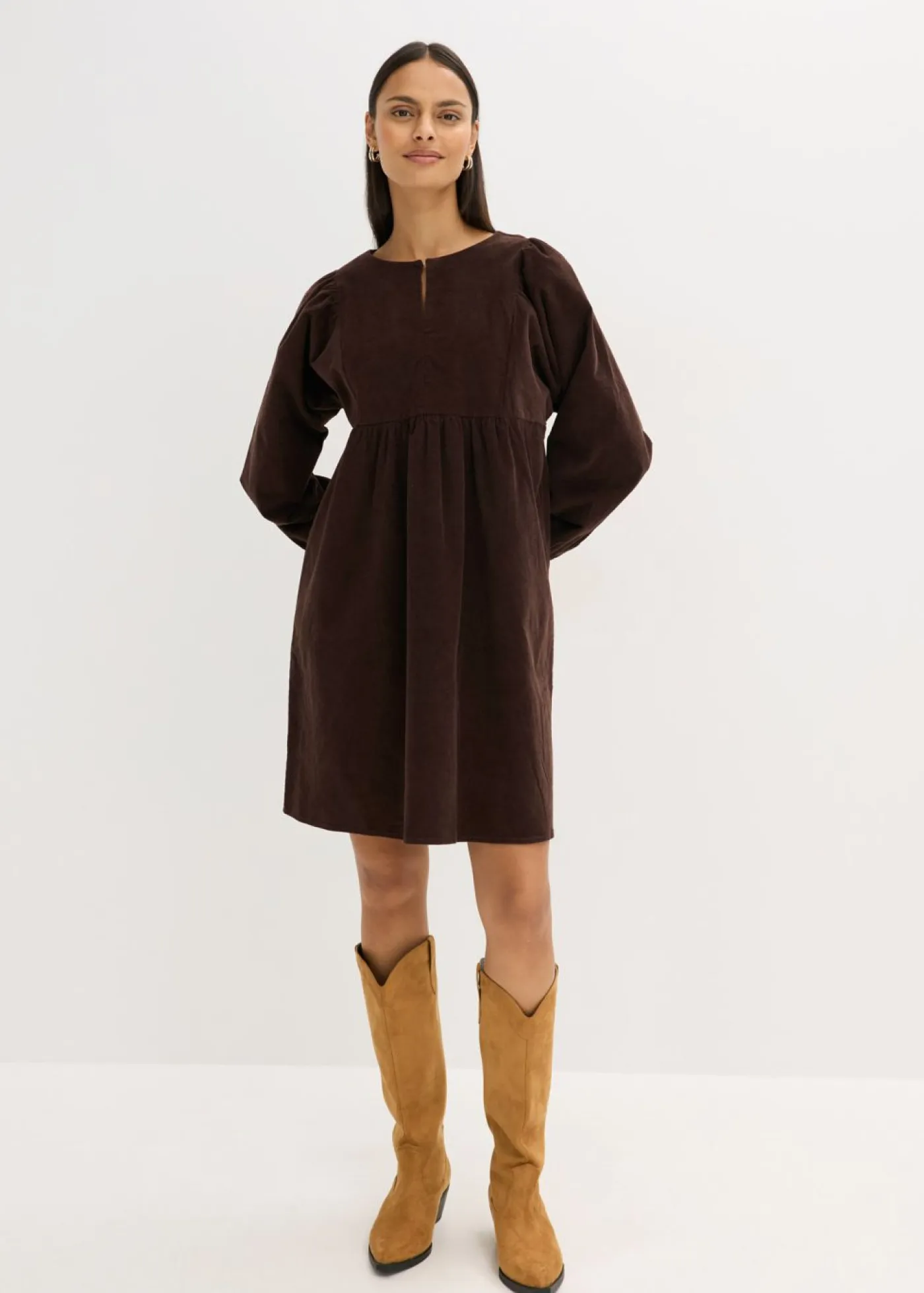 Clearance Vestido de pana de algodón Mujer Vestidos