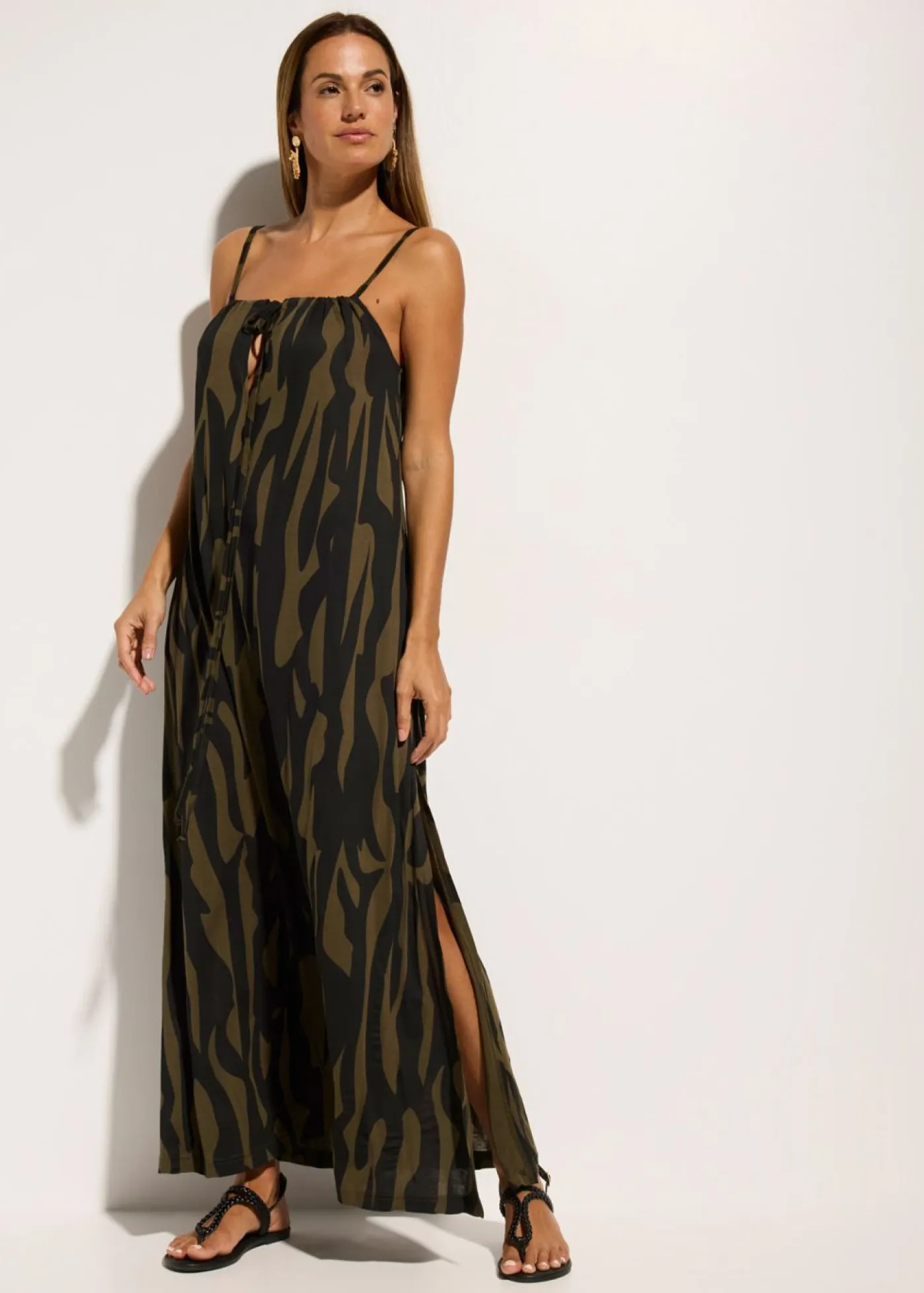 Online Vestido de playa de viscosa Mujer Ropa De Playa|Vestidos