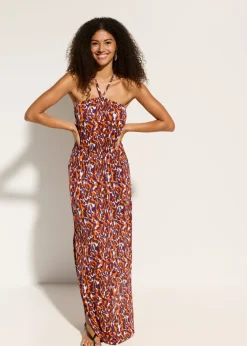 Online Vestido de playa de viscosa fluida Mujer Ropa De Playa|Vestidos