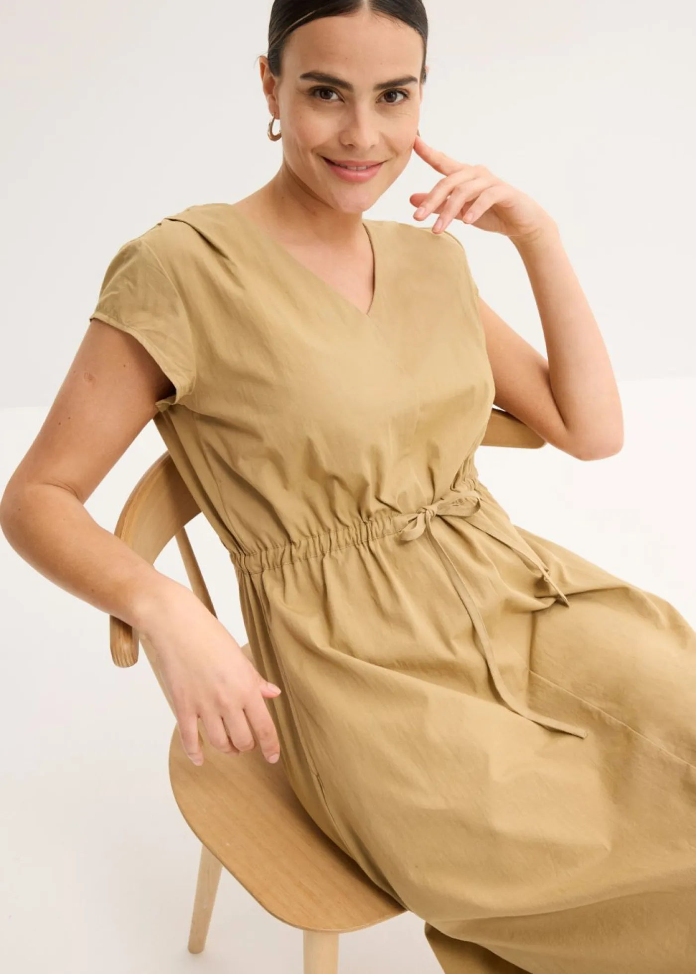 Online Vestido de popelín de algodón Mujer Vestidos