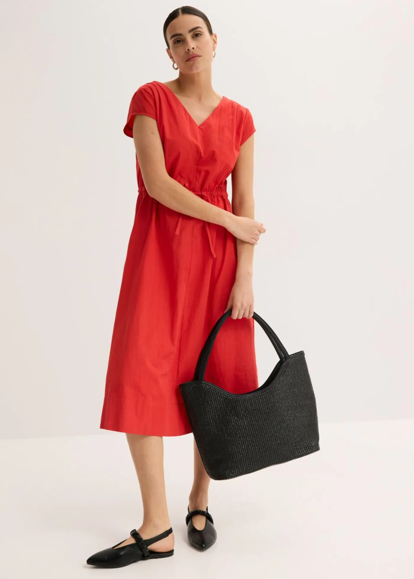 Vestido de popelín de algodón Mujer Vestidos