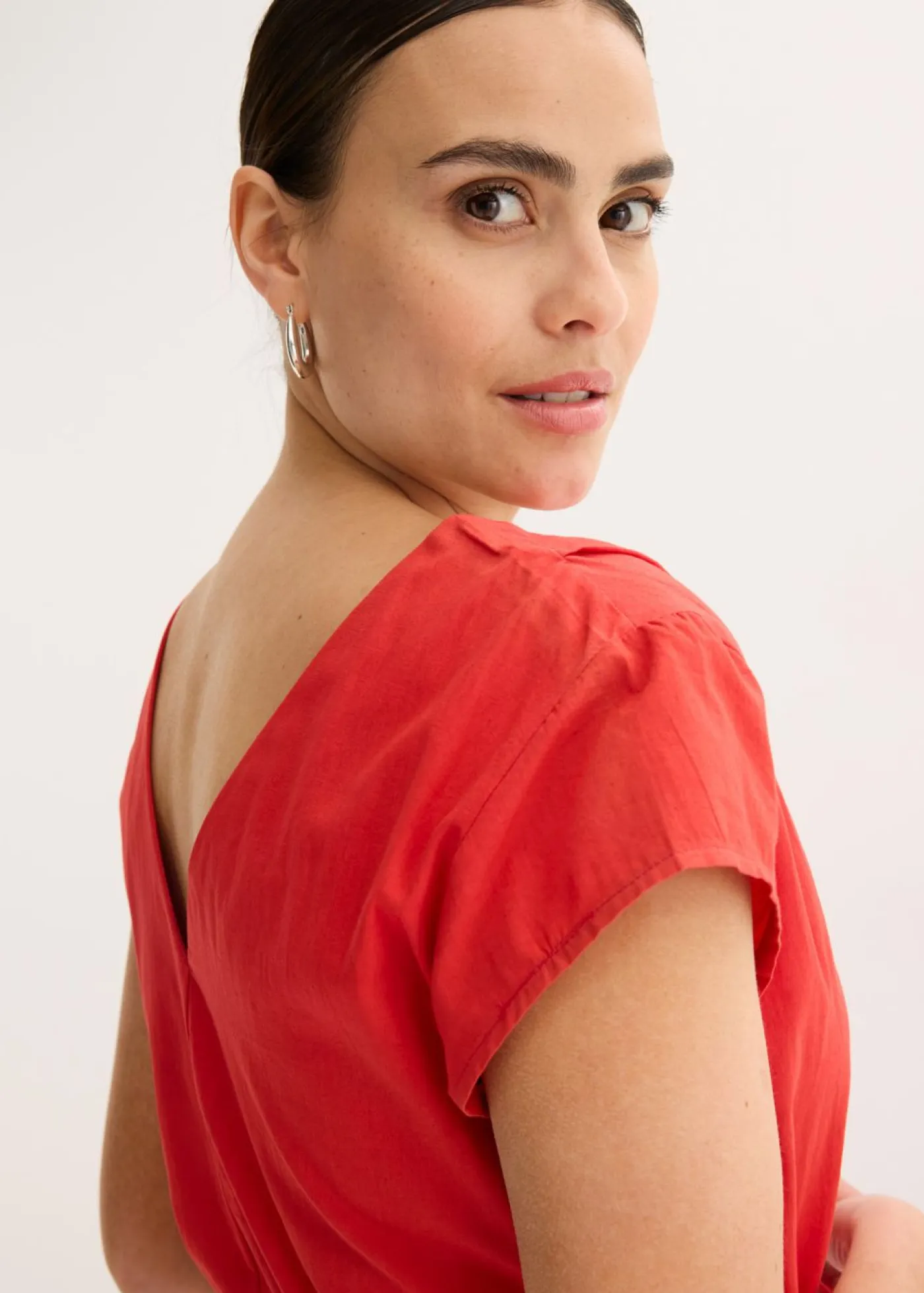 Vestido de popelín de algodón Mujer Vestidos