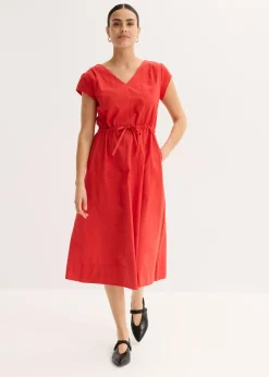 Vestido de popelín de algodón Mujer Vestidos