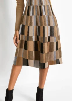 Best Vestido de punto a cuadros Mujer Vestidos|Ropa De Punto