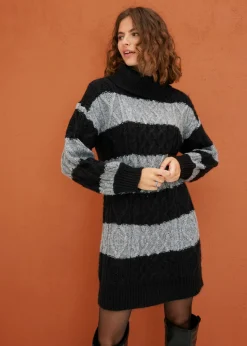Discount Vestido de punto a rayas Mujer Vestidos|Ropa De Punto