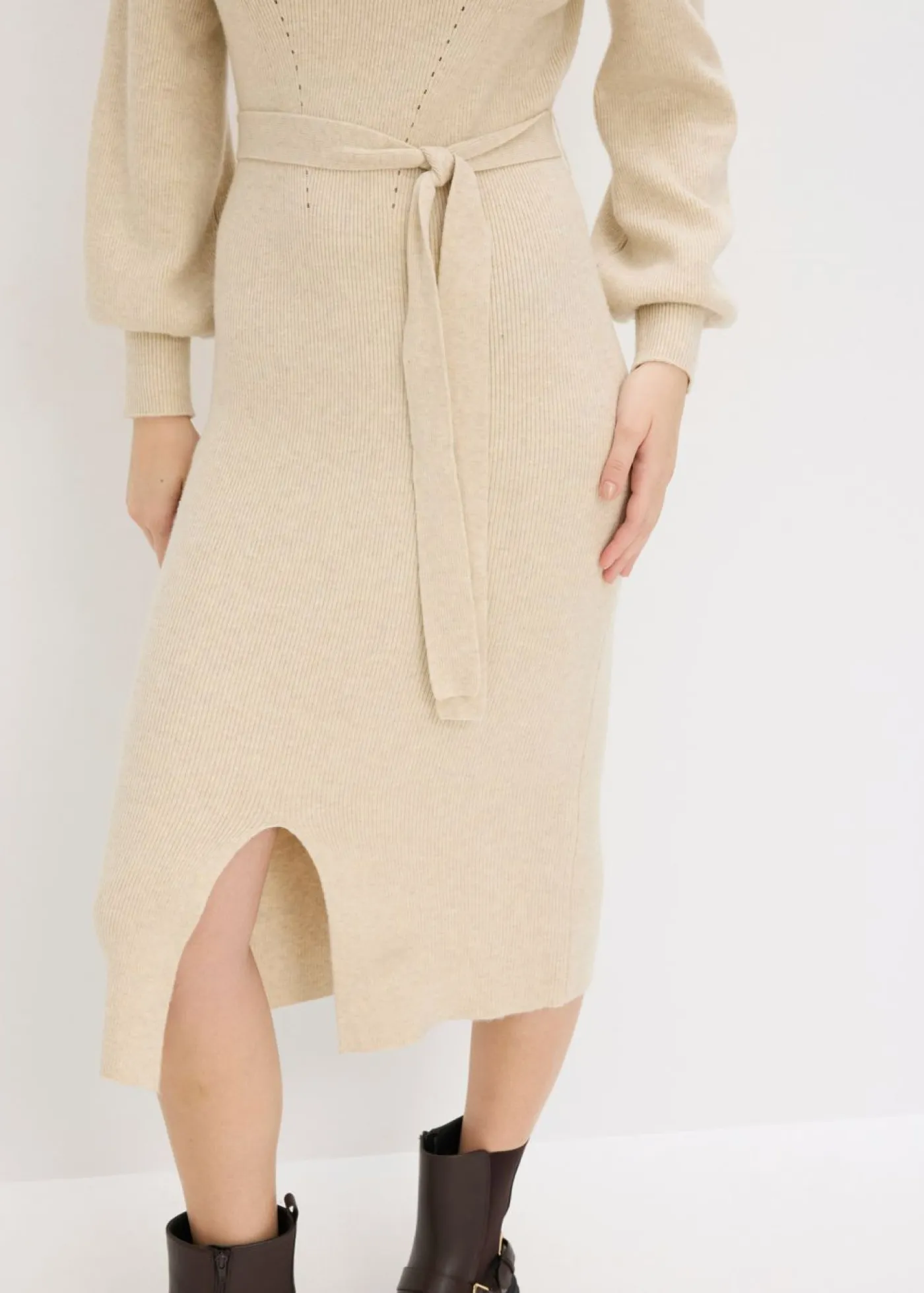 Discount Vestido de punto acanalado de mezcla de viscosa fluida Mujer Vestidos|Ropa De Punto