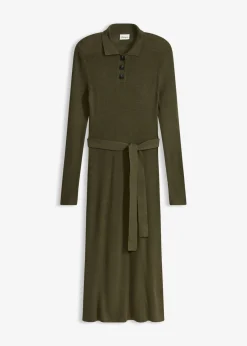 Outlet Vestido de punto acanalado de mezcla de viscosa Mujer Vestidos|Ropa De Punto