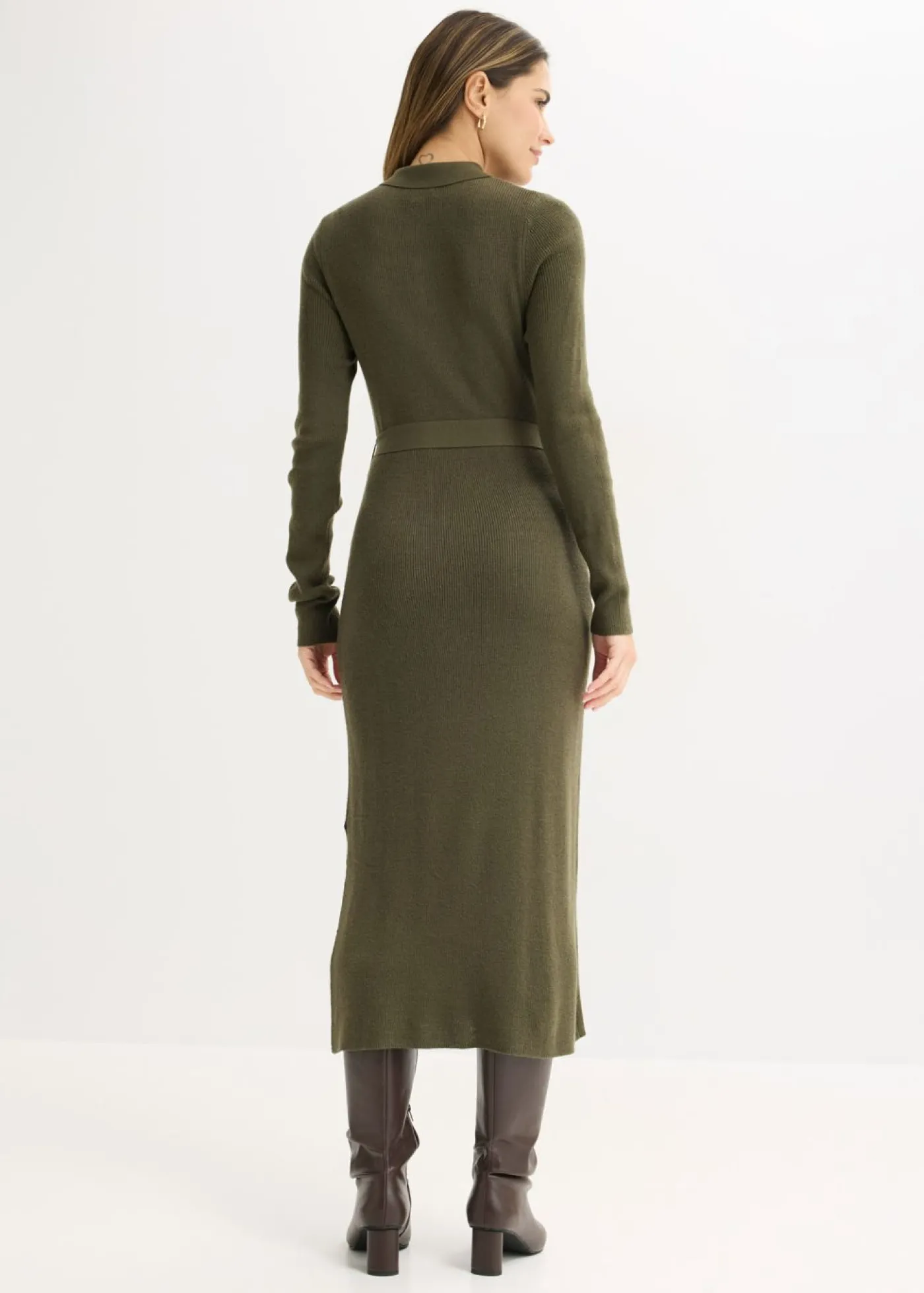 Outlet Vestido de punto acanalado de mezcla de viscosa Mujer Vestidos|Ropa De Punto