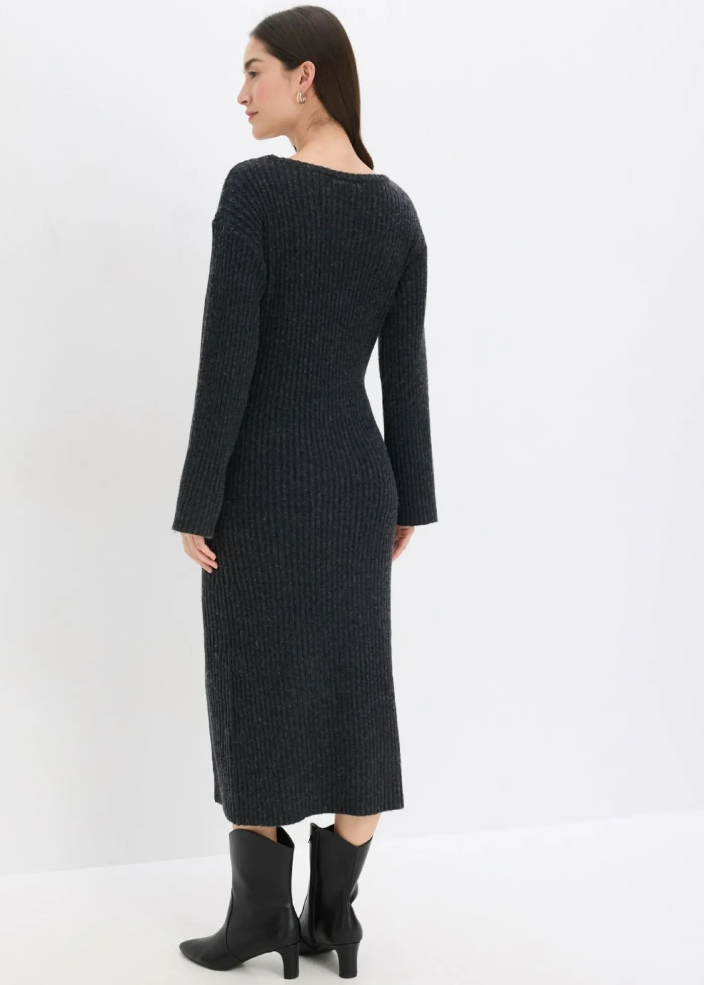 Sale Vestido de punto con abertura Mujer Vestidos|Ropa De Punto
