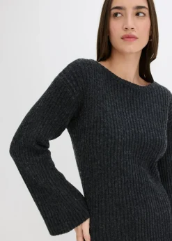 Sale Vestido de punto con abertura Mujer Vestidos|Ropa De Punto