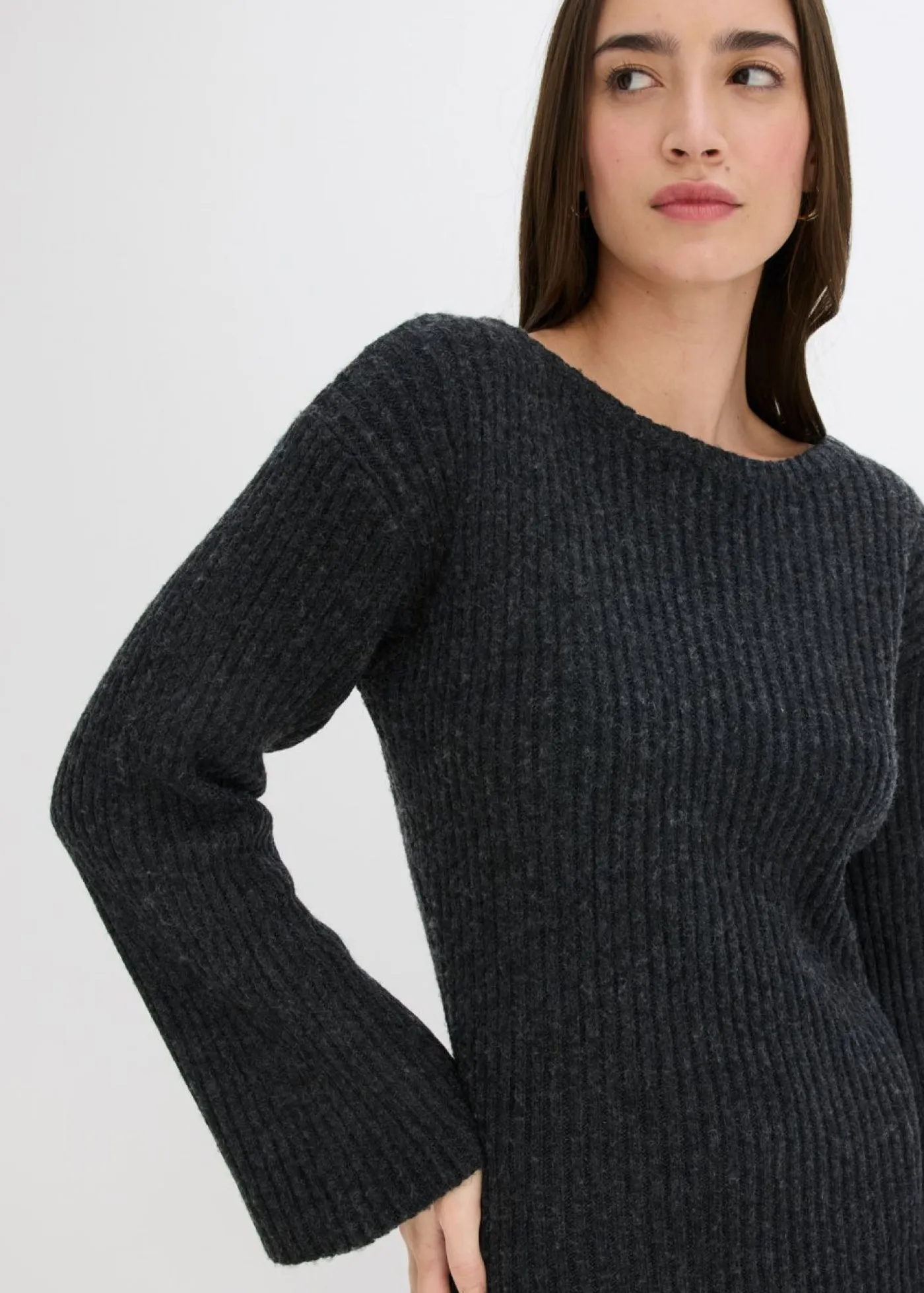 Sale Vestido de punto con abertura Mujer Vestidos|Ropa De Punto