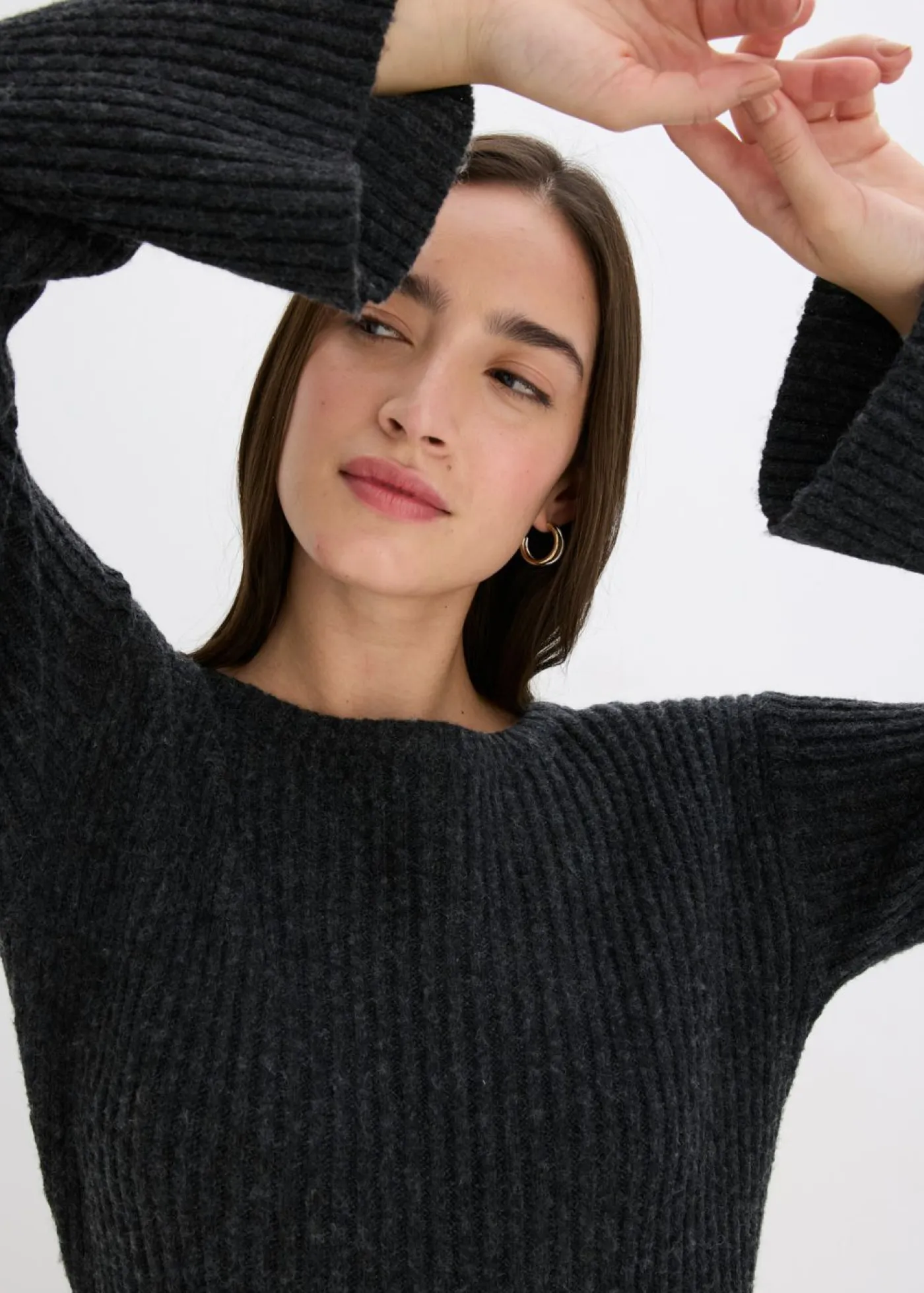Sale Vestido de punto con abertura Mujer Vestidos|Ropa De Punto