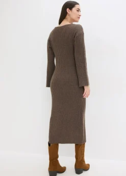 Best Vestido de punto con abertura Mujer Vestidos|Ropa De Punto