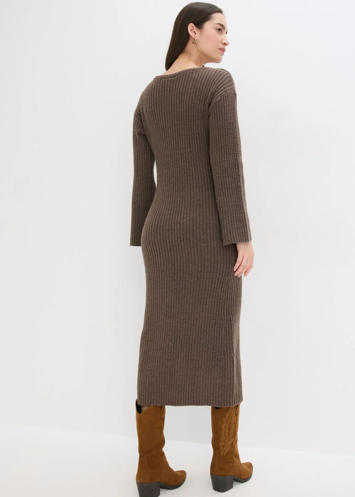 Best Vestido de punto con abertura Mujer Vestidos|Ropa De Punto