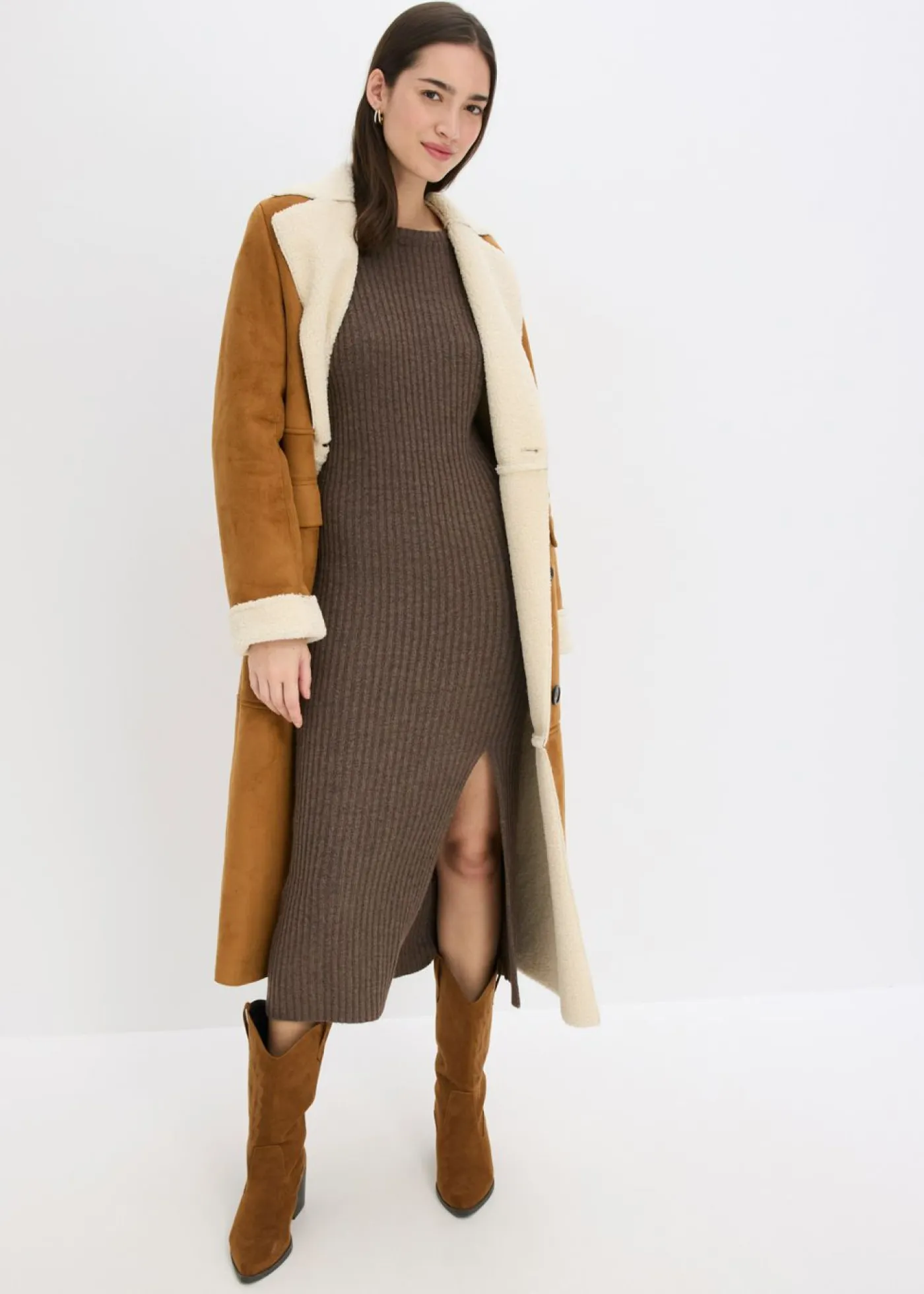 Best Vestido de punto con abertura Mujer Vestidos|Ropa De Punto