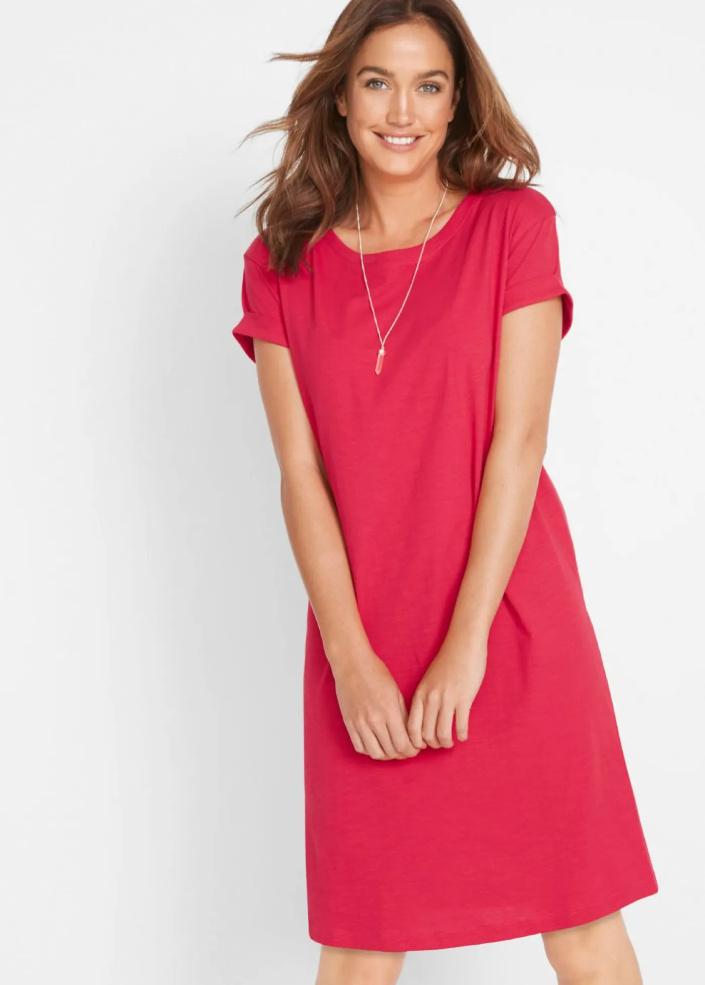 Sale Vestido de punto con algodón orgánico puro Mujer Básicos|Vestidos