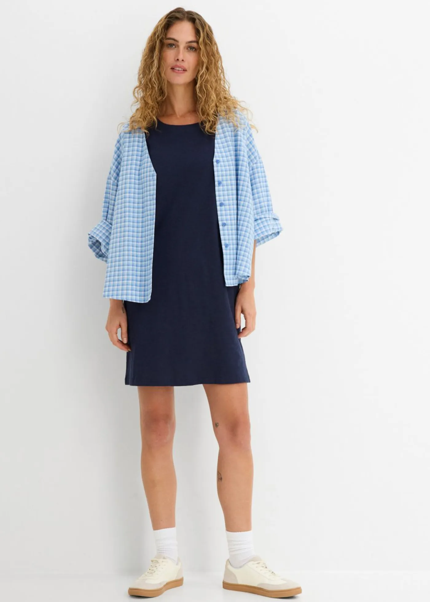 Clearance Vestido de punto con algodón orgánico puro Mujer Básicos|Vestidos