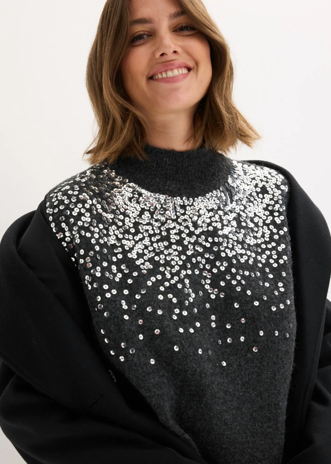 Online Vestido de punto con aplicaciones de lentejuelas Mujer Vestidos|Ropa De Punto
