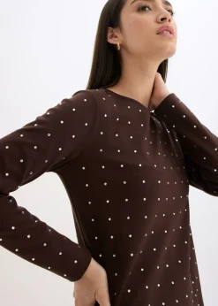 Clearance Vestido de punto con aplicaciones de piedras brillantes Mujer Vestidos