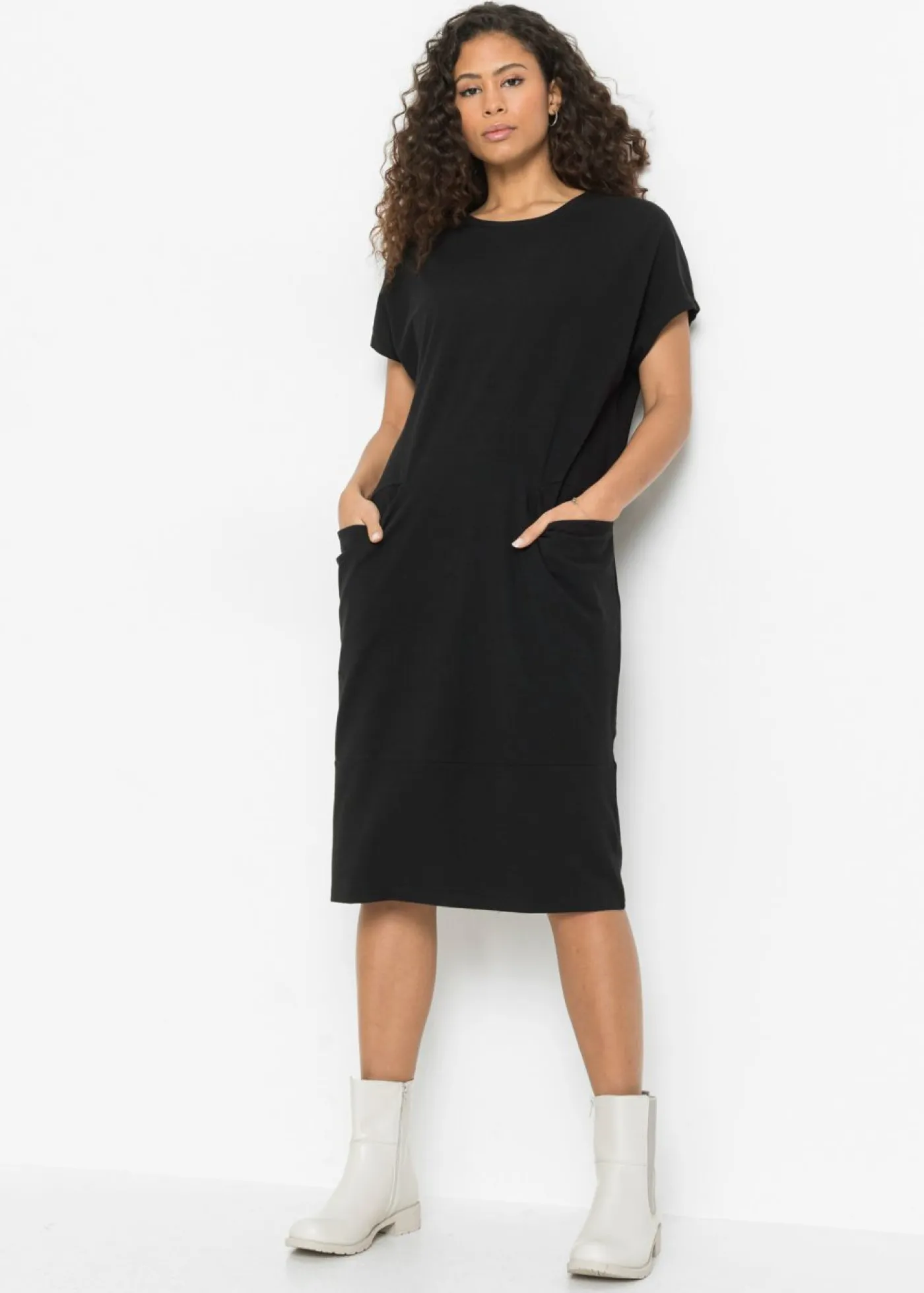 Vestido de punto con bolsillos Mujer Vestidos|Novedades
