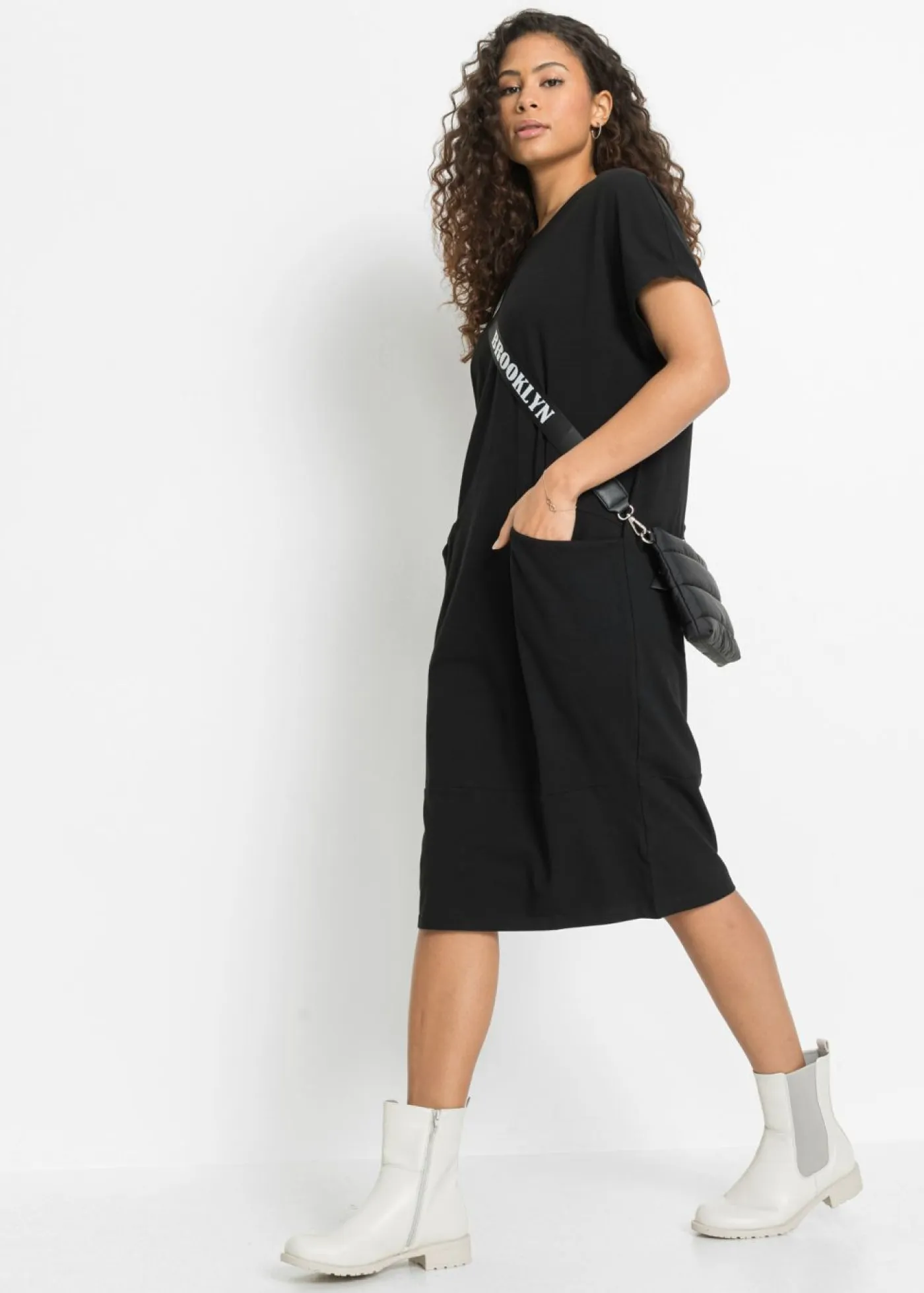 Vestido de punto con bolsillos Mujer Vestidos|Novedades