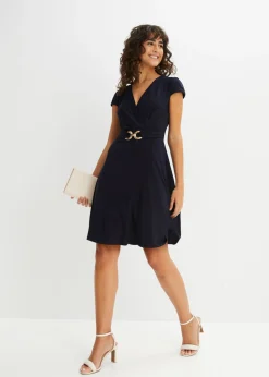 Sale Vestido de punto con cierre decorativo Mujer Tallas Pequeñas