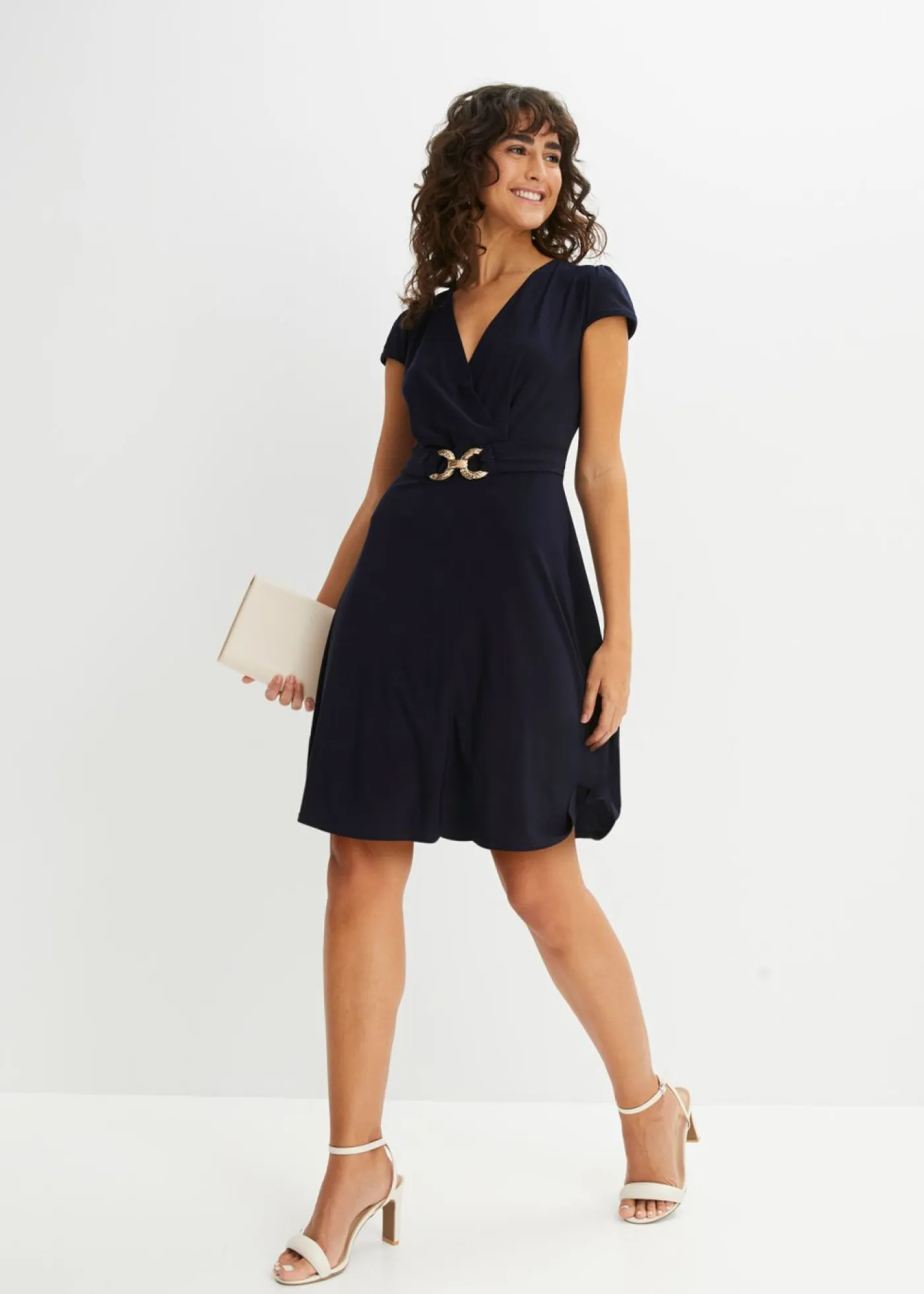 Sale Vestido de punto con cierre decorativo Mujer Tallas Pequeñas