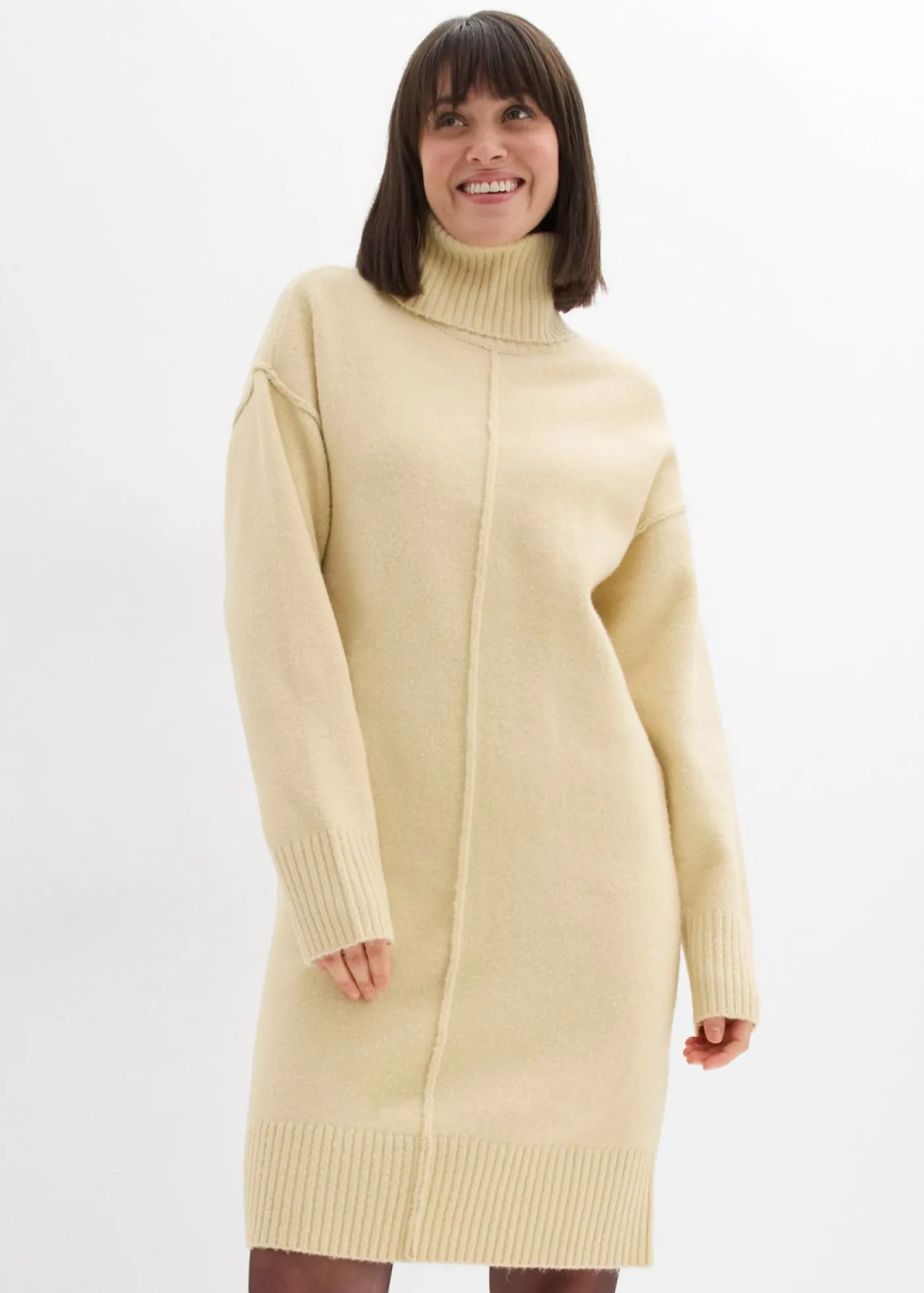 Outlet Vestido de punto con costura decorativa Mujer Vestidos|Ropa De Punto