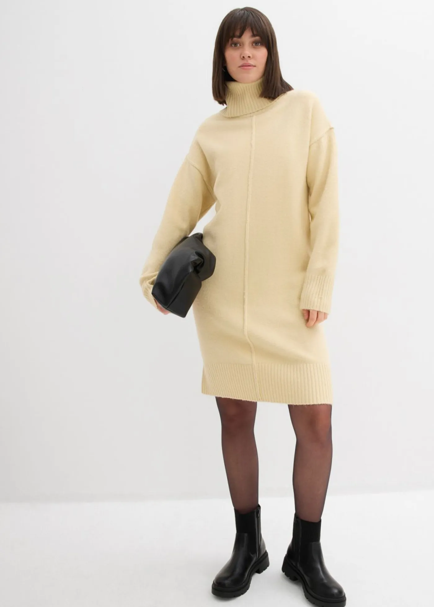 Outlet Vestido de punto con costura decorativa Mujer Vestidos|Ropa De Punto