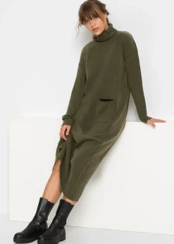 Discount Vestido de punto con cuello vuelto Mujer Vestidos|Ropa De Punto