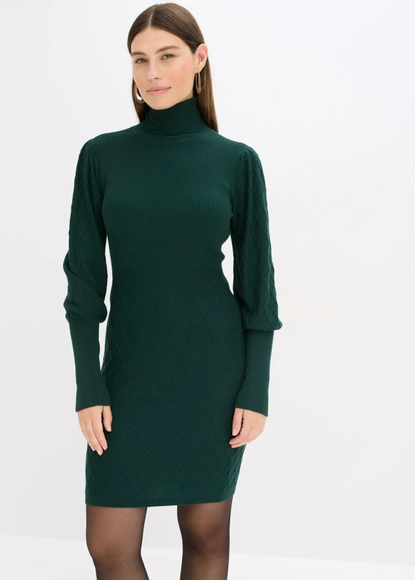 Sale Vestido de punto con cuello vuelto Mujer Vestidos|Tallas Pequeñas