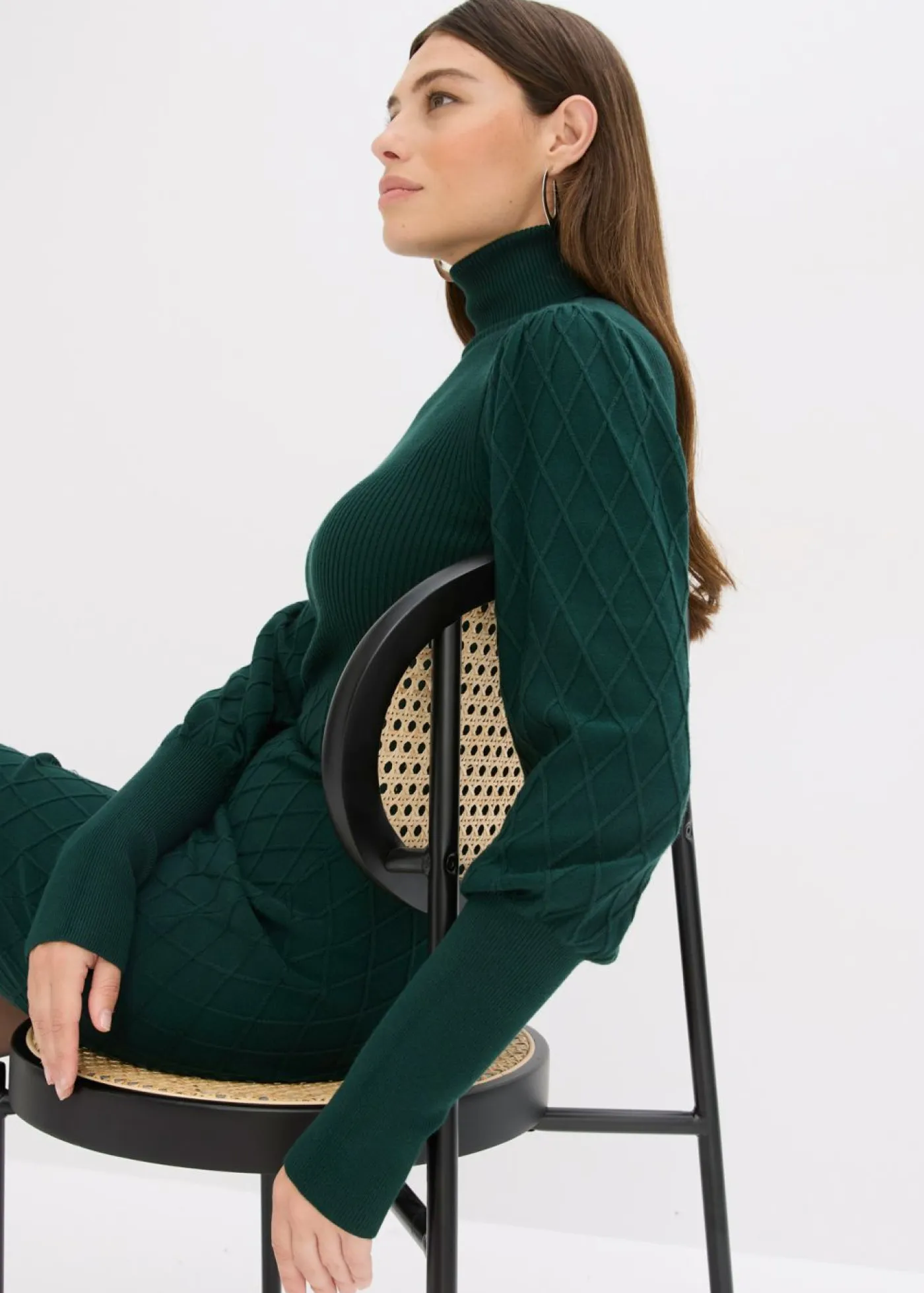 Sale Vestido de punto con cuello vuelto Mujer Vestidos|Tallas Pequeñas