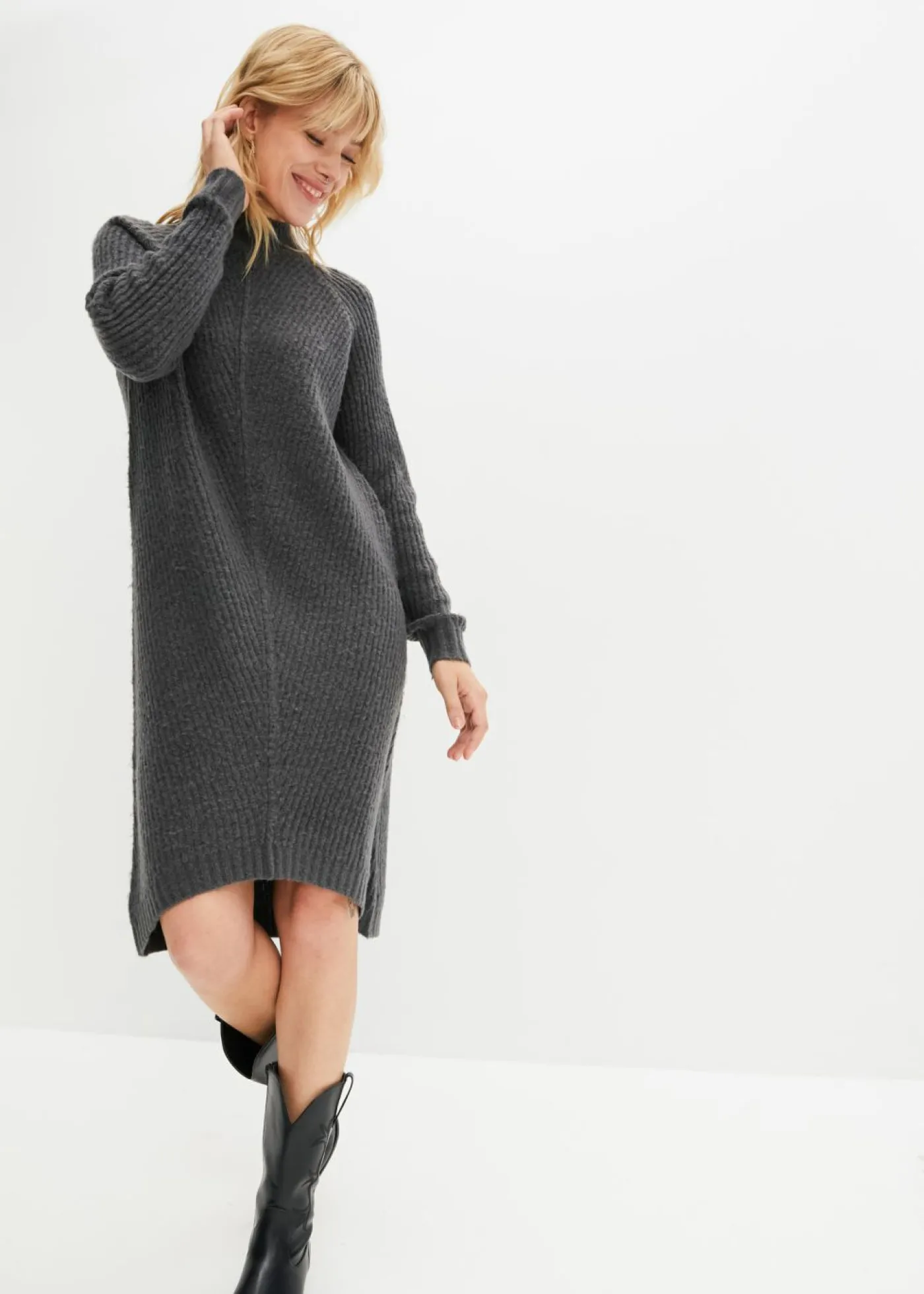 Hot Vestido de punto con dobladillo asimétrico Mujer Vestidos|Ropa De Punto