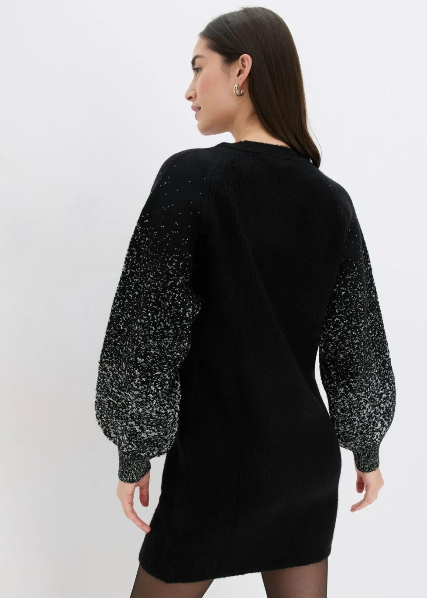 Outlet Vestido de punto con efecto brillante Mujer Vestidos|Ropa De Punto