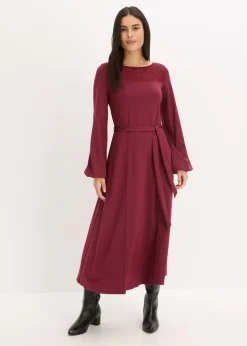 New Vestido de punto con encaje Mujer Vestidos