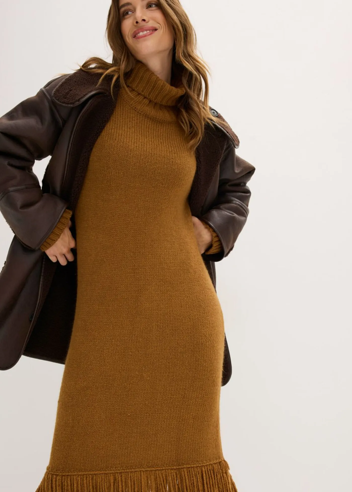 Clearance Vestido de punto con flecos en el dobladillo Mujer Vestidos|Ropa De Punto
