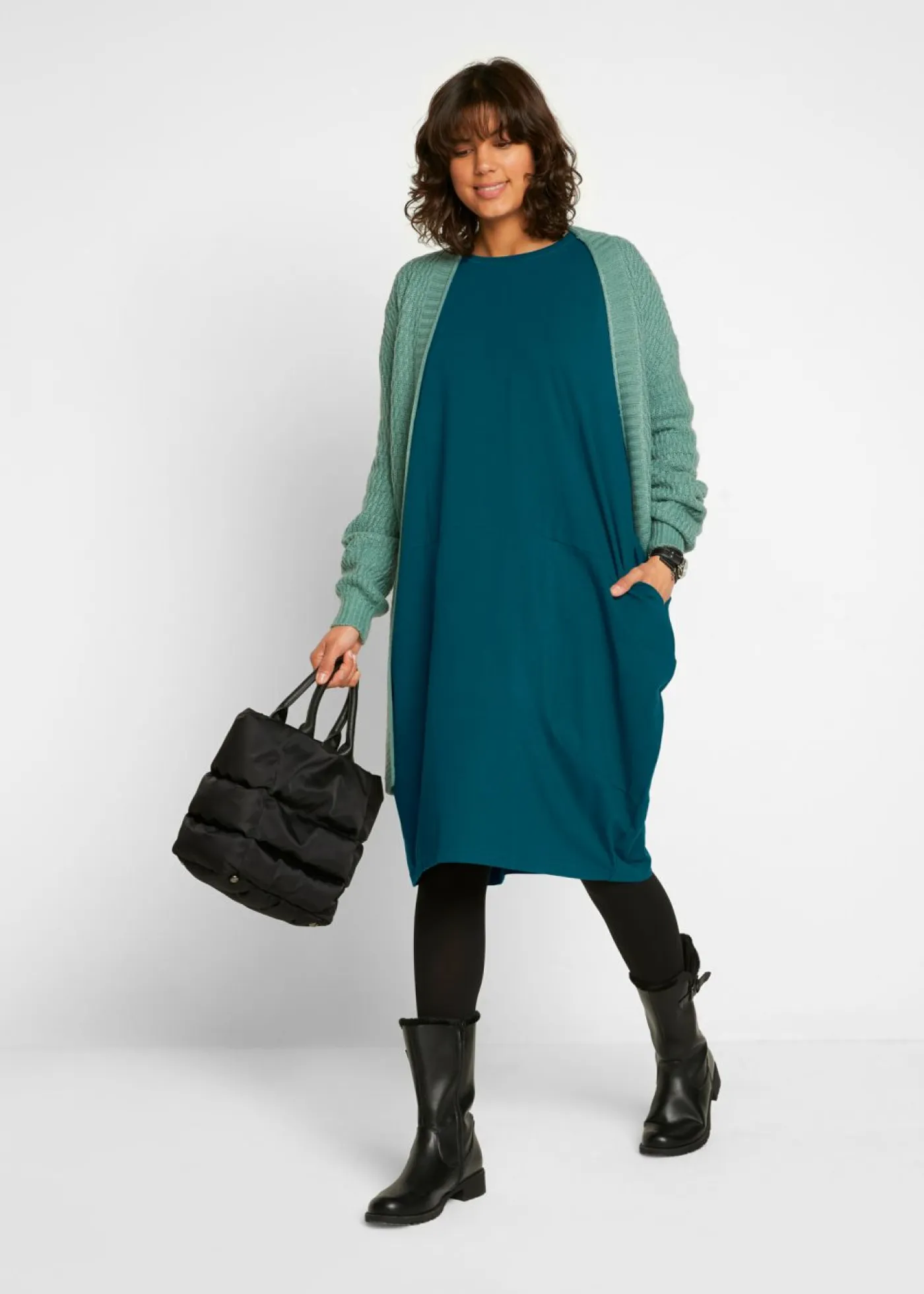 Discount Vestido de punto con forma en O Mujer Vestidos