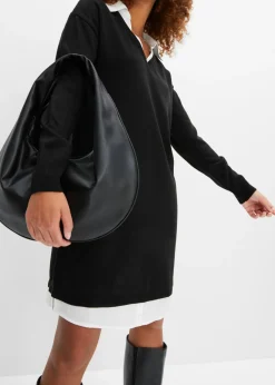 Best Vestido de punto con inserto de blusa Mujer Vestidos|Ropa De Punto