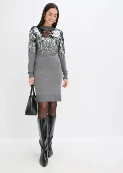 Best Vestido de punto con lentejuelas Mujer Vestidos|Ropa De Punto