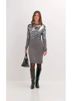 Best Vestido de punto con lentejuelas Mujer Vestidos|Ropa De Punto
