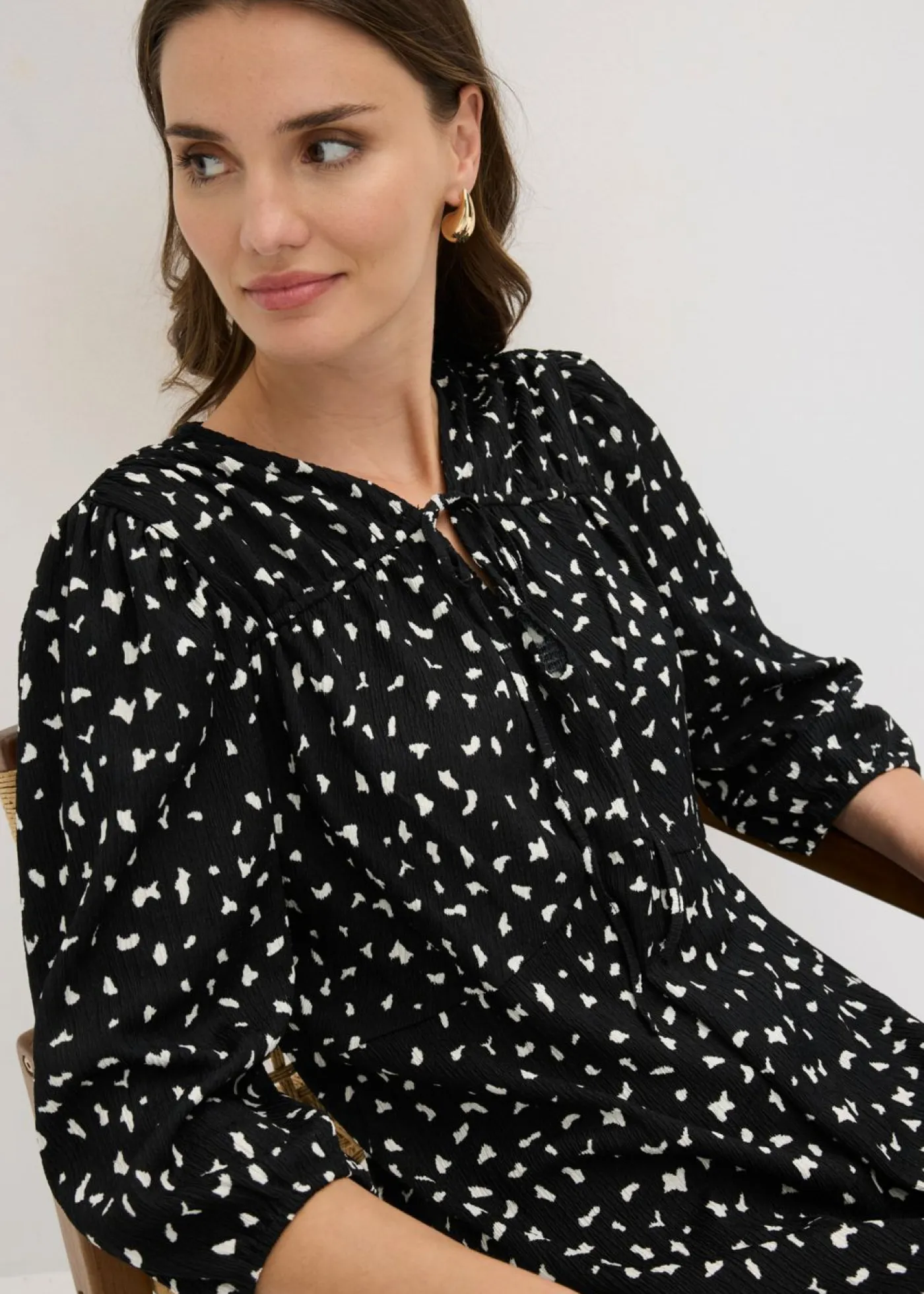 Discount Vestido de punto con línea en A Mujer Vestidos